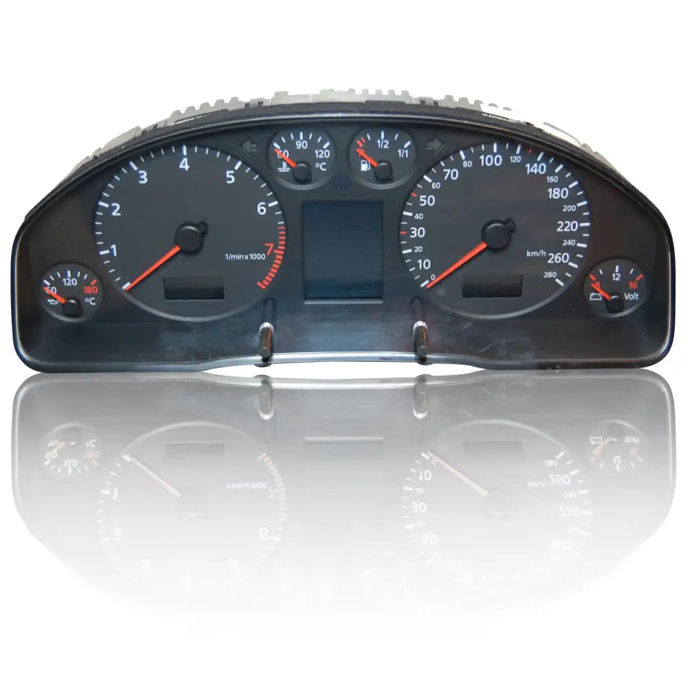 Schwarzes Armaturenbrett des Audi A6/S6 4B C5 Kombiinstruments mit Zeigerausfall