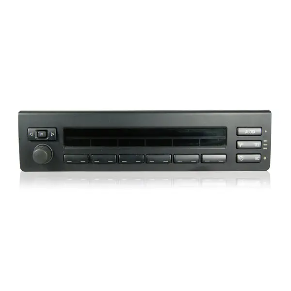 Schwarzes Autoradio mit Tasten und Drehknopf für BMW 7er E38 MID Radio Reparatur