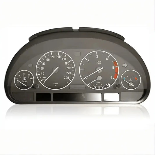 BMW 5er E39 Tacho Instrumentencluster mit reparierten Pixelfehlern zeigen