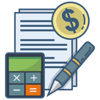 Finanzberechnungssymbol für KVA Kostenvoranschlag Navi, ideal für Tacho Reparatur