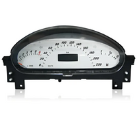 Tachometer Mercedes A Klasse W168 mit weißem Zifferblatt und schwarzem Rahmen
