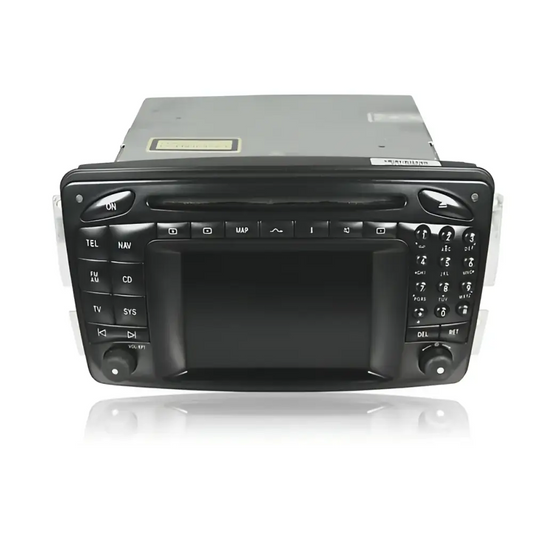 Schwarzes Autoradio mit Display für Mercedes C W203 Navi Comand 2.0 Reparatur Lesefehler