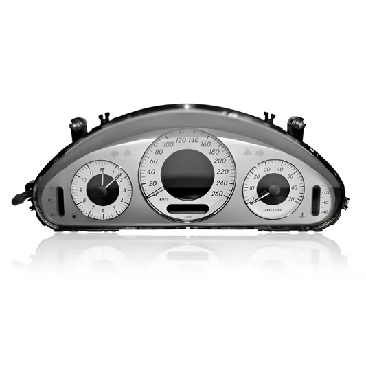 Mercedes CLK W209 Tacho Reparatur mit LCD Display für Geschwindigkeit, Uhr und Temperatur