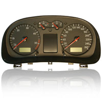 Schwarzes Armaturenbrett VW Golf 4 Tacho Reparatur Pixelfehler FIS Kombiinstrument