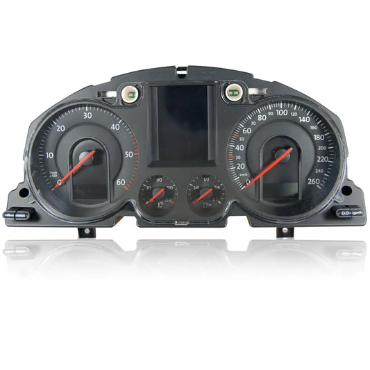 Car-Dashboard-Instrumenten-Cluster des VW Passat B6 mit Pixelfehler FIS Tacho Reparatur